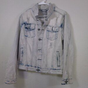 A MUST HAVE TRILLNATION Distressed Denim Jacket Adult Medium